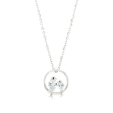 Silver Love Birds Pendant With Chain